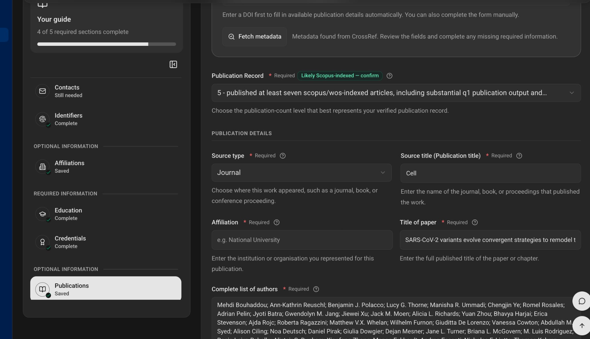 Exegesis — Academic Research Portal & RAG AI screen