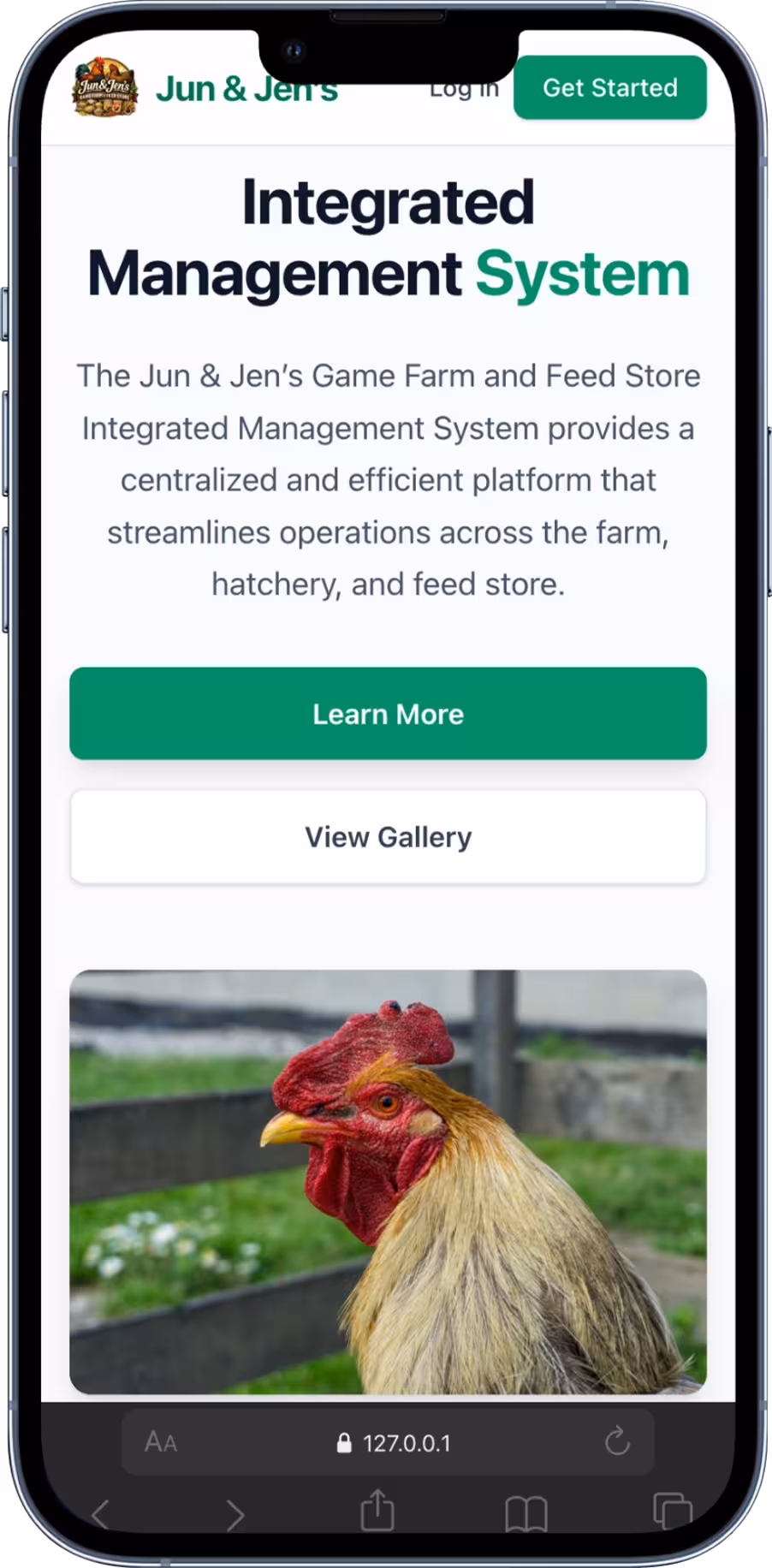 Game Fowl Farm & Feed Store System mobile